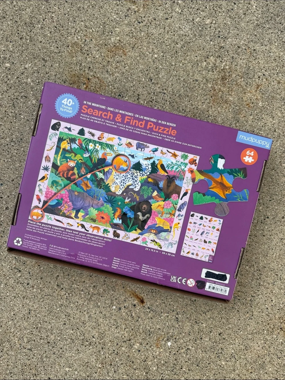 Mudpuppy In The Mountains Search & Find Puzzle - Purple